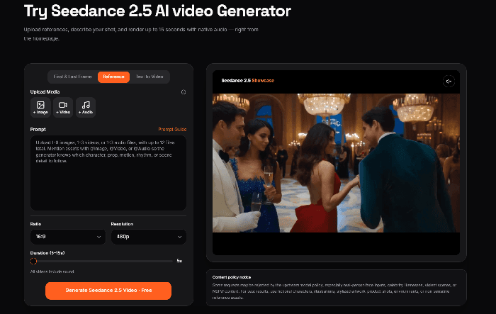 Seedance 2.5 Online  - Product Image