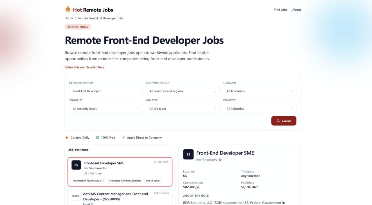 Hot Remote Jobs - Product Image