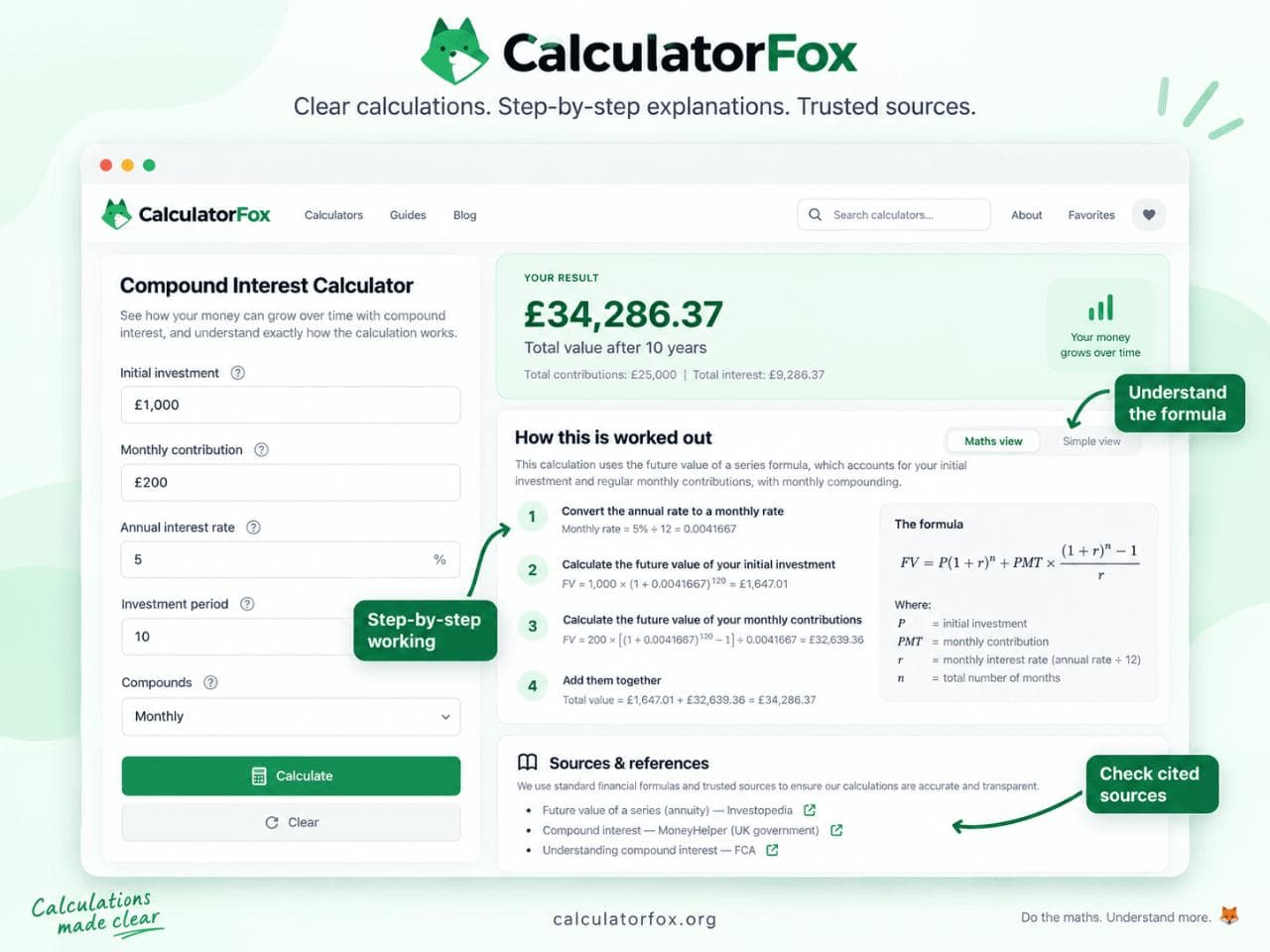 CalculatorFox - Product Image