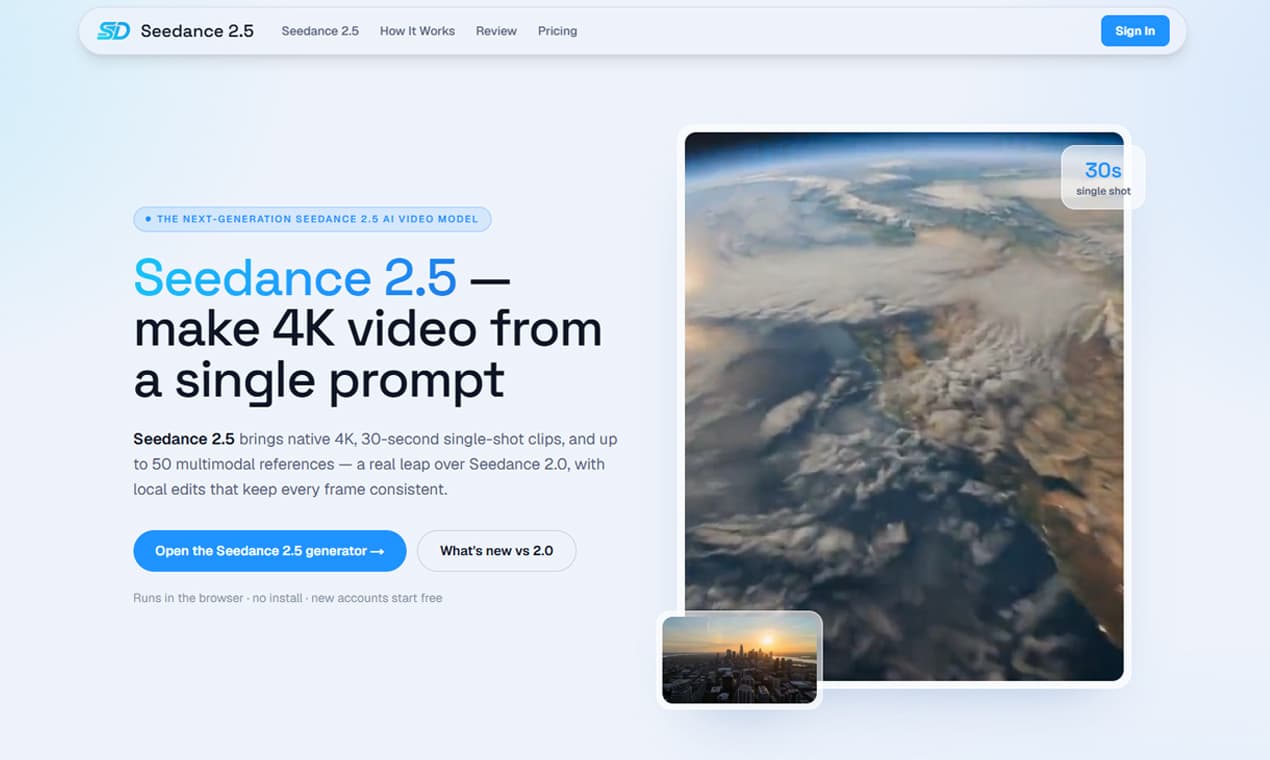 Seedance 2.5 AI Video Generator - Product Image