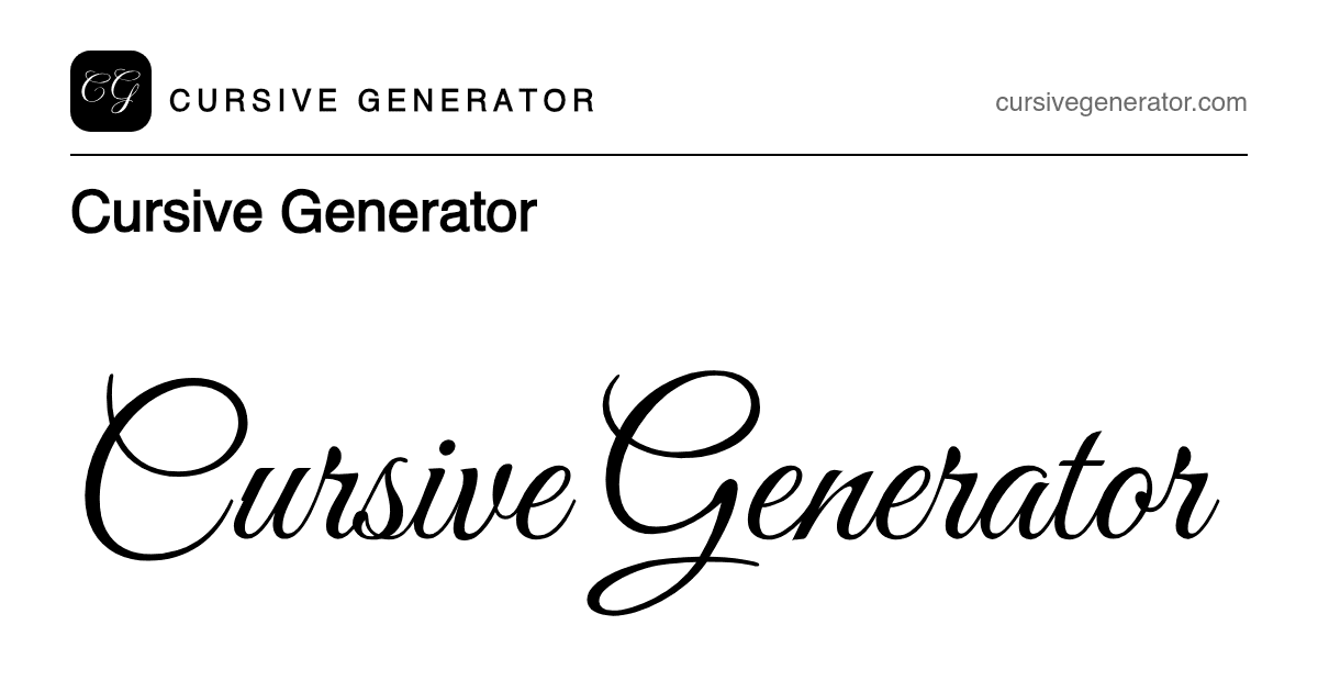 Cursive Generator - Product Image