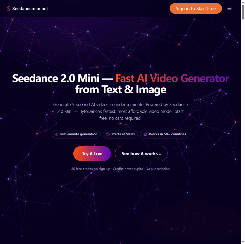 Seedance 2.0 mini - Product Image